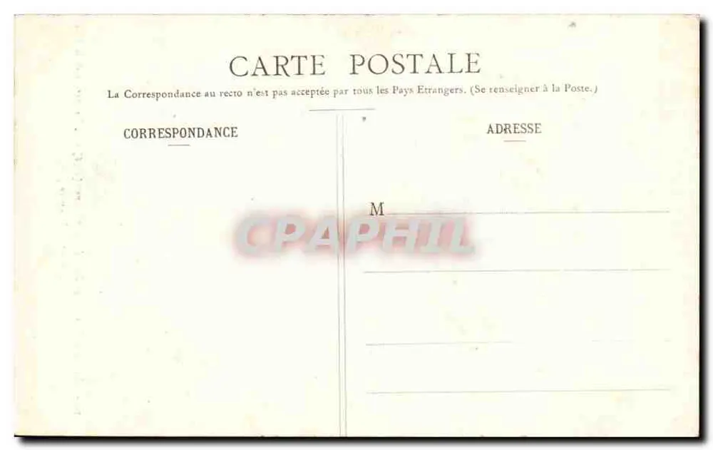 NANCY - Denkmal für Präsident Carnot (1896) mit Statuen der Frieden und Stärke — Imprimeries Réduaies, Nancy - Rückseite