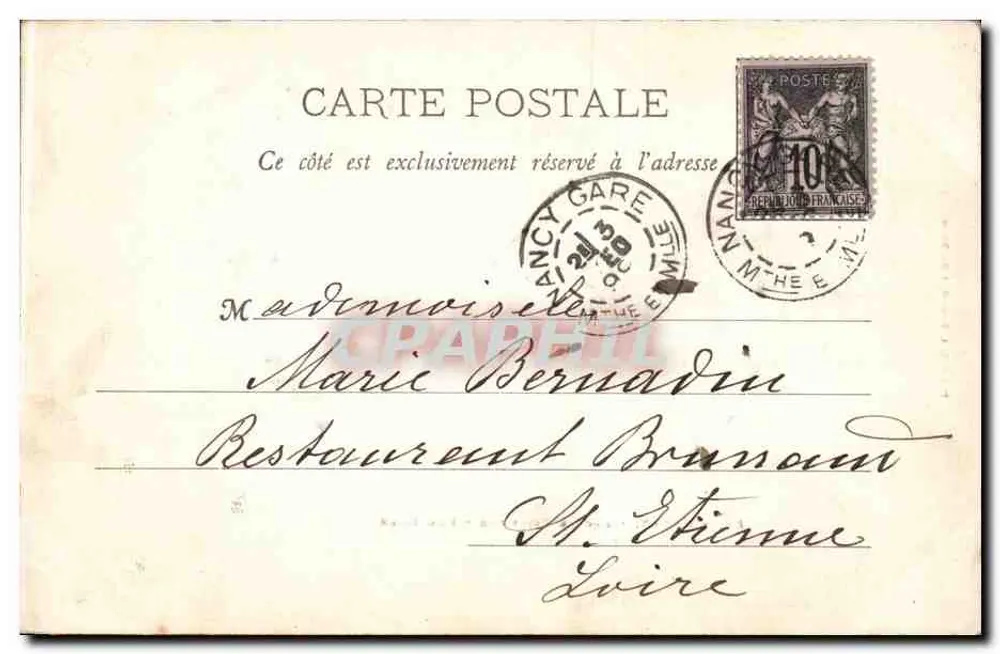 Nancy - Arco do Triunfo - Rue Héré — Fototipia A. Bergond et Cie, Nancy, n°55 - Verso