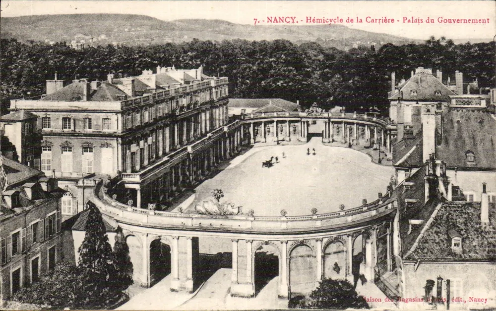 Nancy - Hémicycle de la Carrière - Palais du Gouvernement — Maison des Magasins Krüsi, édit., Nancy - Vorderseite