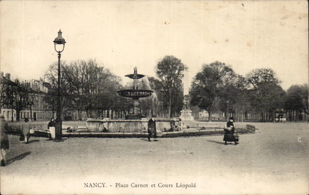 NANCY - Praça Carnot e Cours Léopold — editor não visível, número de série ilegível - Frente