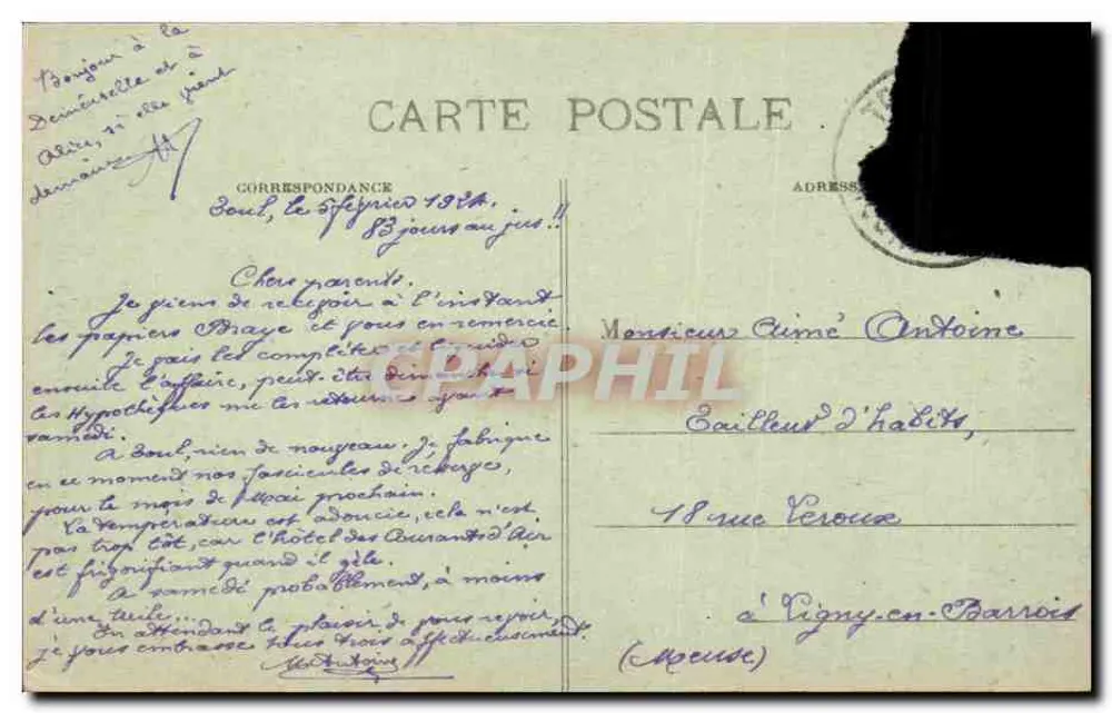 Toul — Rue d'Inglemur — Perspektive der Kathedralentürme — Dumoulin, Verlag — Toul - Rückseite