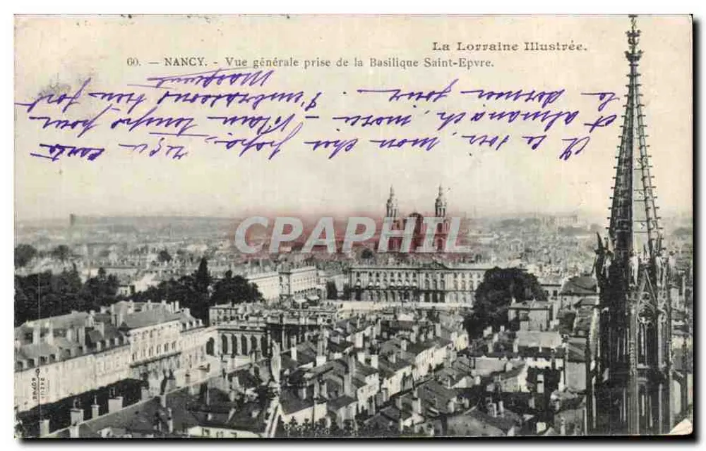 Nancy — Vista geral tirada da Basílica de São Epvre — La Lorraine Illustrée, n°60 - Frente