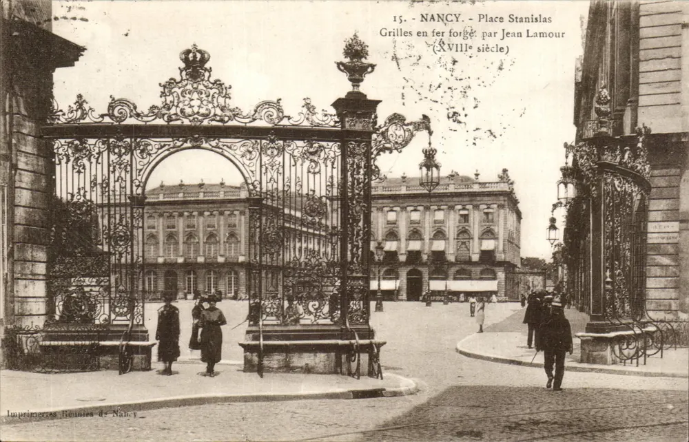 Nancy - Place Stanislas - Eisenwerk-Gitter von Jean Lamour (18. Jahrhundert) - Vorderseite