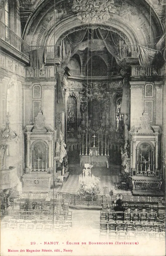 Igreja de Bonsecours — Interior — Maison des Magasins Réunis, édit., Nancy - Frente
