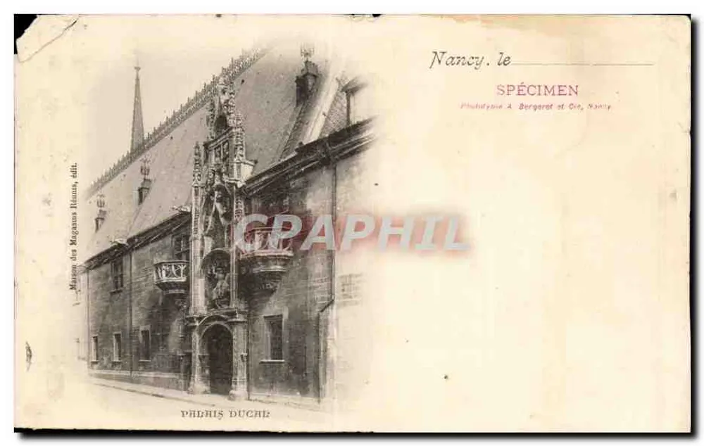 Nancy — Casa Ducal — Fototipia A. Bergarat & Cie, Nancy - Frente