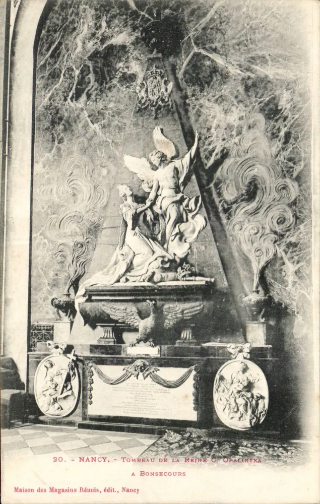 Nancy — Túmulo da Rainha C. Opalinska — Maison des Magasins Réunis, Nancy - Frente