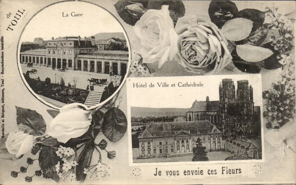 Toul — Die Station und Rathaus / Kathedrale — Gardolle und Brigneh, Verleger, Toul - Vorderseite