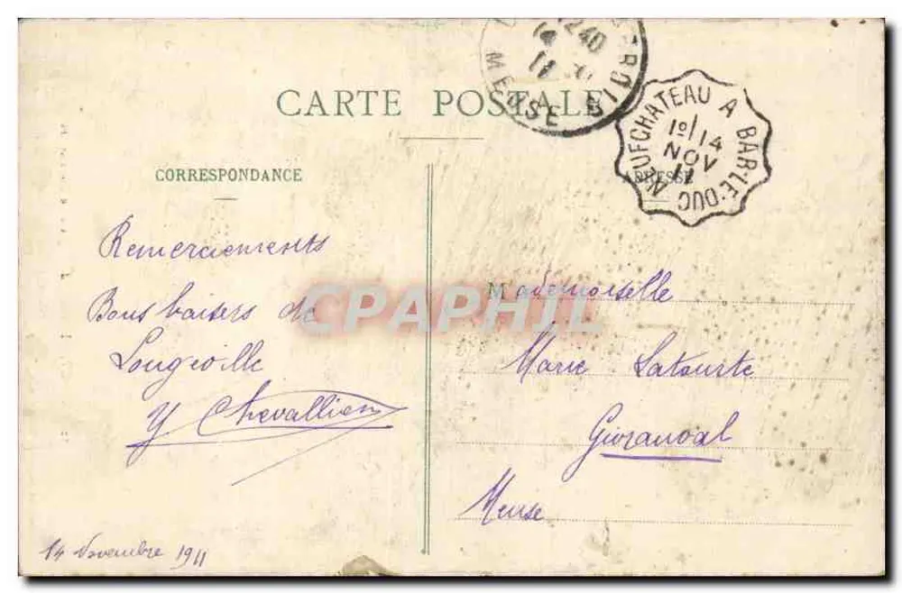 NANCY - Binnenkant van de Kerk van Bonsecours — Uitgever: Bénouis, Nancy - Achterkant