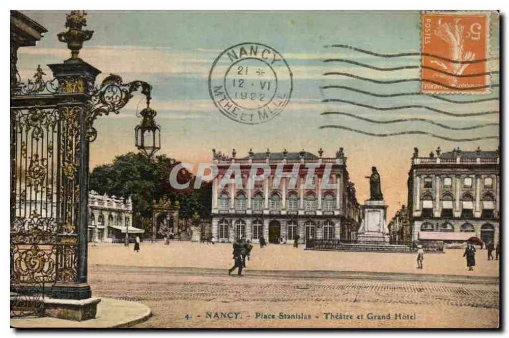 NANCY - Place Stanislas - Theater und Grand Hotel - Vorderseite