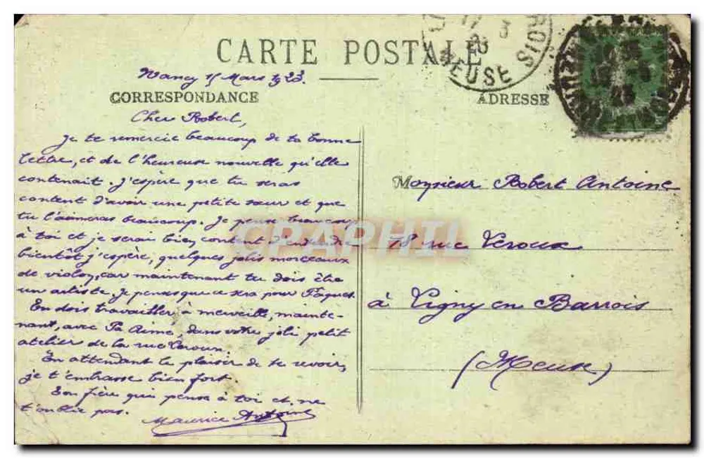 Nancy — Triunfo - Rua Héré — Fototipia A. Humblot et C° - Verso