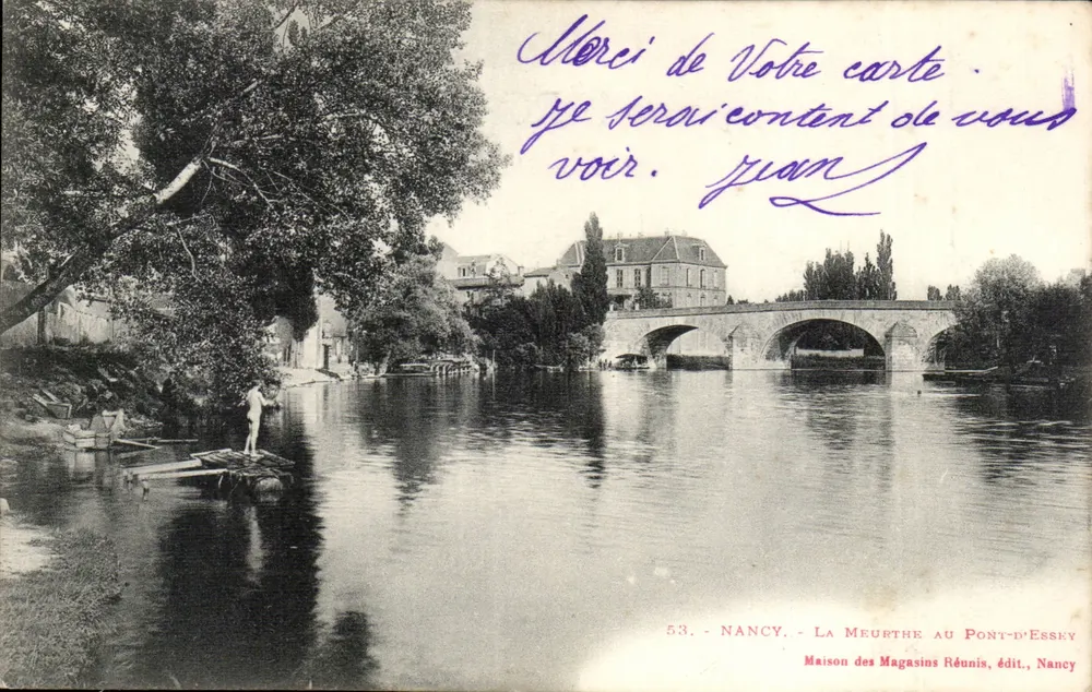Nancy - Die Meurthe am Pont-d'Essey — Maison des Magasins Réunis, Verlag, Nancy, Nr. 53 - Vorderseite