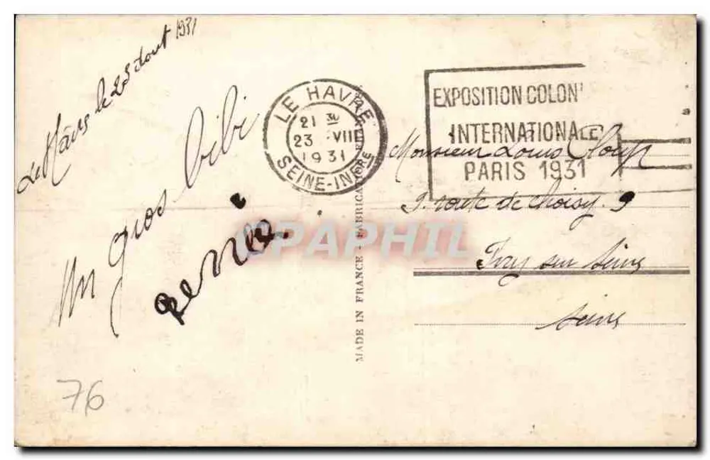 Le Havre. Place Gambetta und Bassin du Commerce — G.F., Le Havre, n°112 - Rückseite