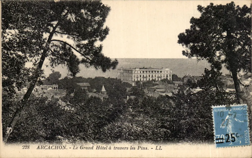 Arcachon - Le Grand Hôtel à travers les Pins - LL - Recto