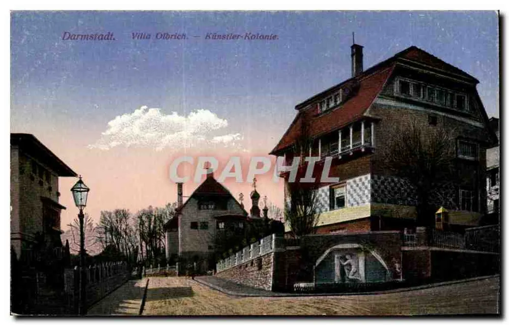 Darmstadt. Villa Olbrich — Künstler-Kolonie. - Vorderseite