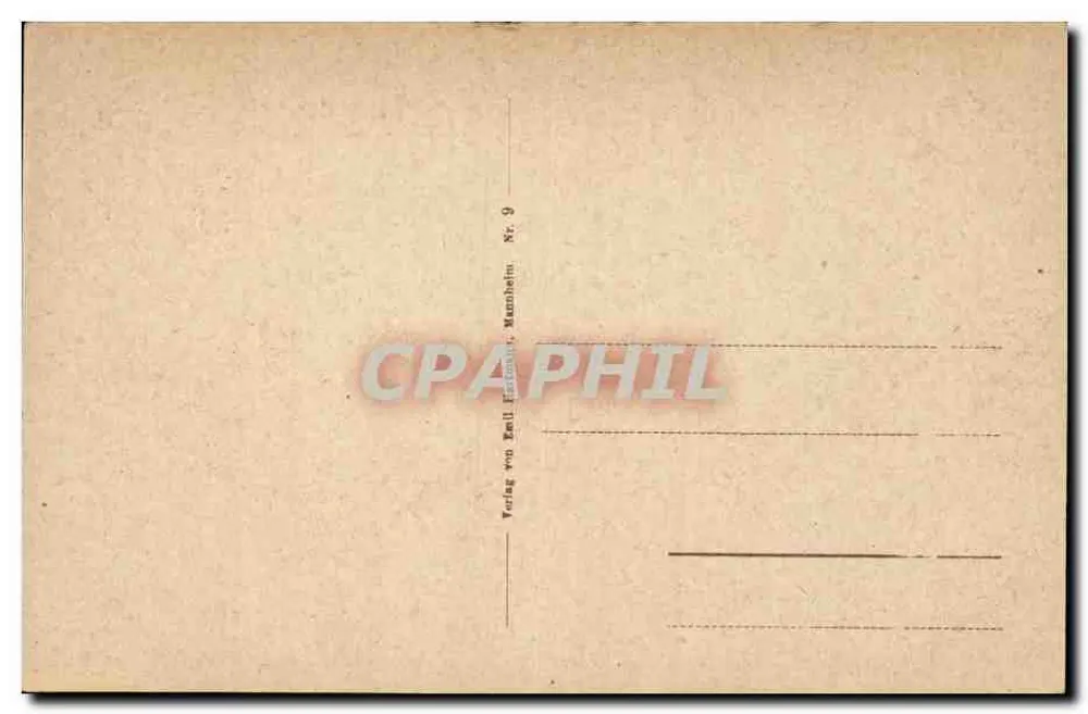 Baden-Baden — Novo castelo — editor Fering und Bell, Mannheim, n° 9 - Verso
