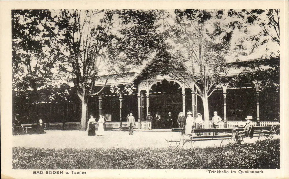 Bad Soden a. Taunus — Trinkhalle im Quellenpark — Ludwig Klement, Frankfurt a. M. - Vorderseite