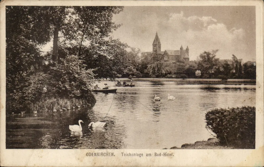 Odenkirchen — Lagoa no Hotel de Águas — editor Johannes Rumpel, Odenkirchen - Frente