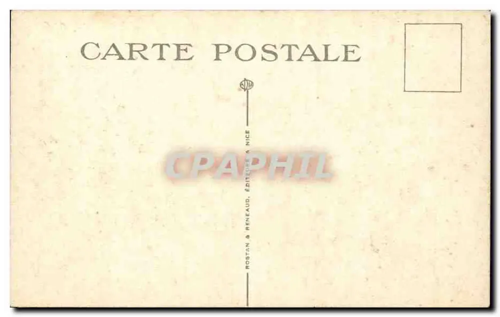 Monaco und Monte-Carlo — Allgemeiner Blick auf das Fürstentum — Rostan & Rénéaud, Verleger in Nizza - Rückseite