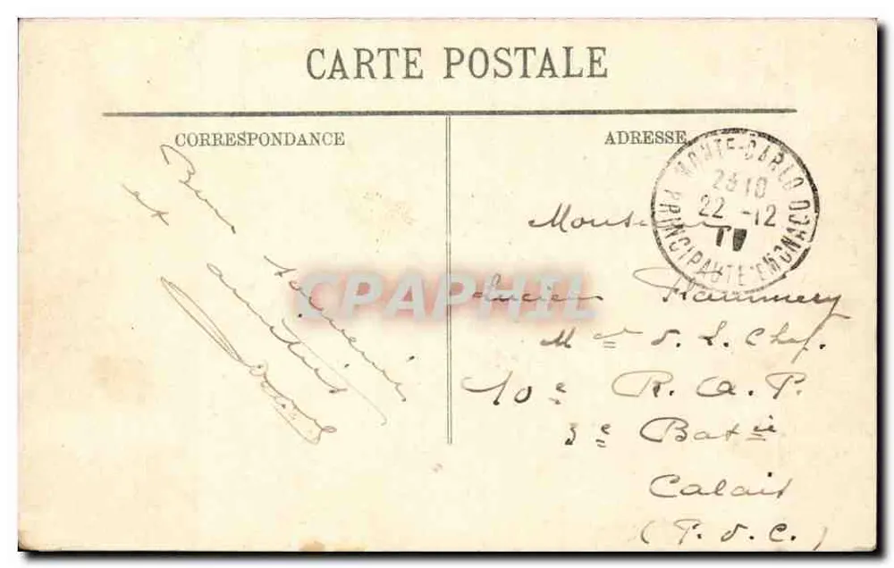 Monte-Carlo — Das Casino und das Hotel de Paris — LL. n°70 - Rückseite