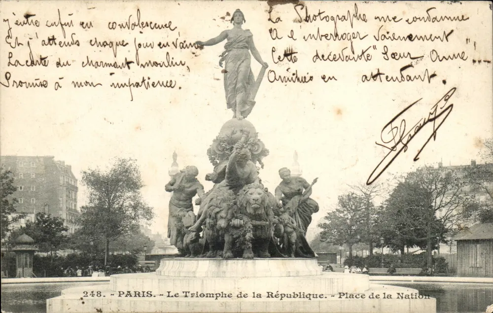 Paris — Der Sieg der Republik — Place de la Nation — anonymer Verlag, n° 248 - Vorderseite