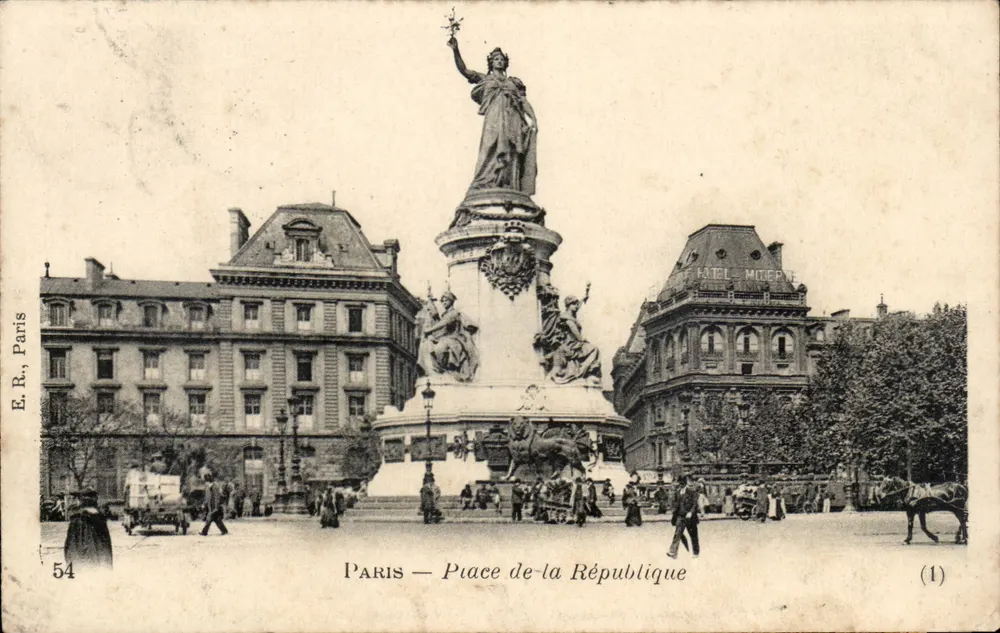 Paris — Praça da República — E.R., Paris (54) - Frente