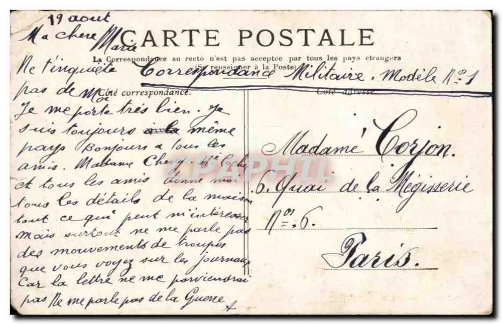 Paris — A Basílica de Montmartre — Corjon & Cie, Paris - Verso