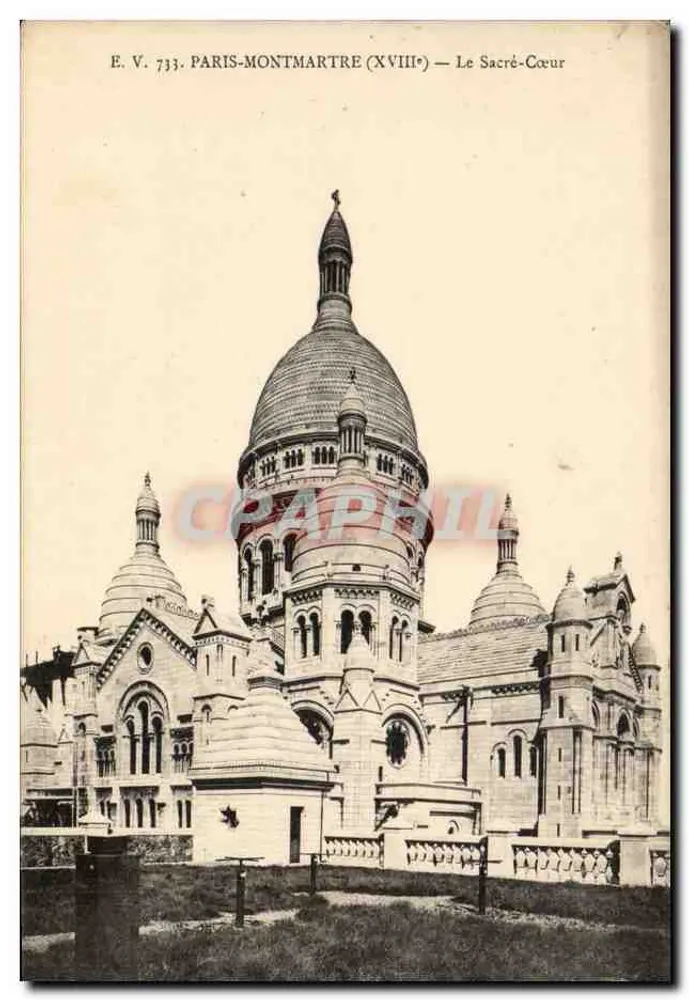 Paris-Montmartre (XVIIIe) — A Basílica do Sagrado Coração - Frente