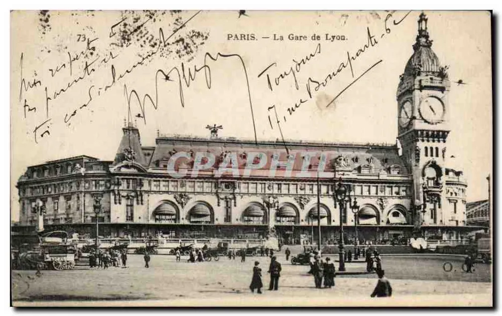 Paris — A Estação de Lyon — editor não identificado - Frente