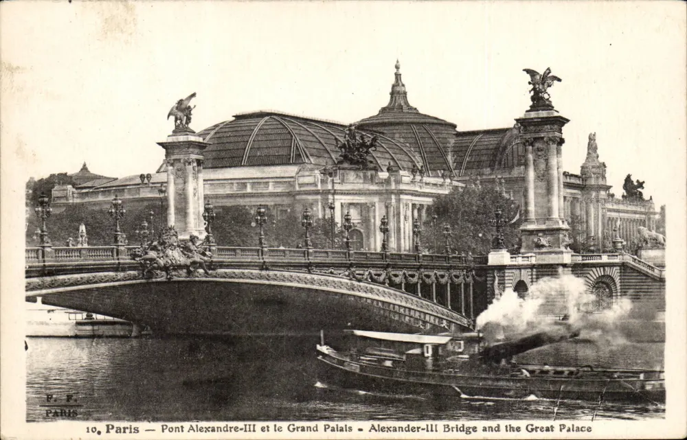 Paris — Pont Alexandre-III et le Grand Palais — F. F. Paris, n°10 - Recto