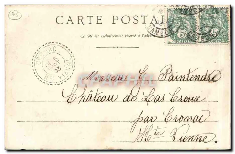 O Palácio de Justiça — Paris — editor: R. Delhachet - Verso
