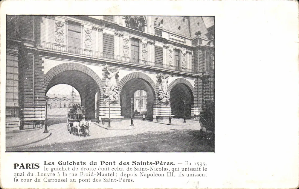 Paris — Les Guichets du Pont des Saints-Pères — éditeur non visible - Recto