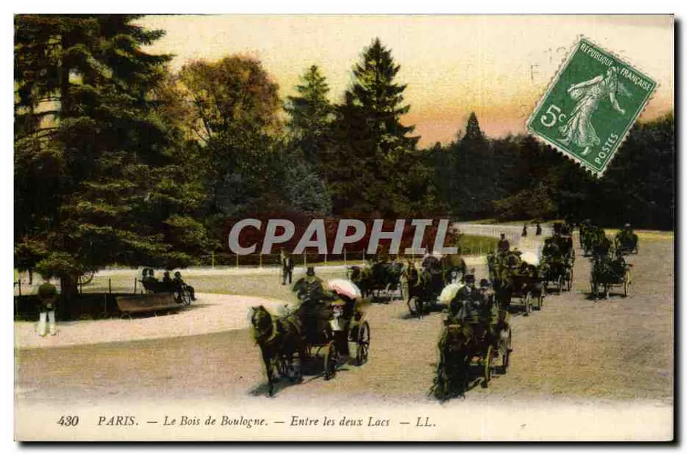 PARIS. — Der Bois de Boulogne. — Zwischen den beiden Seen — LL. — N° 430 - Vorderseite