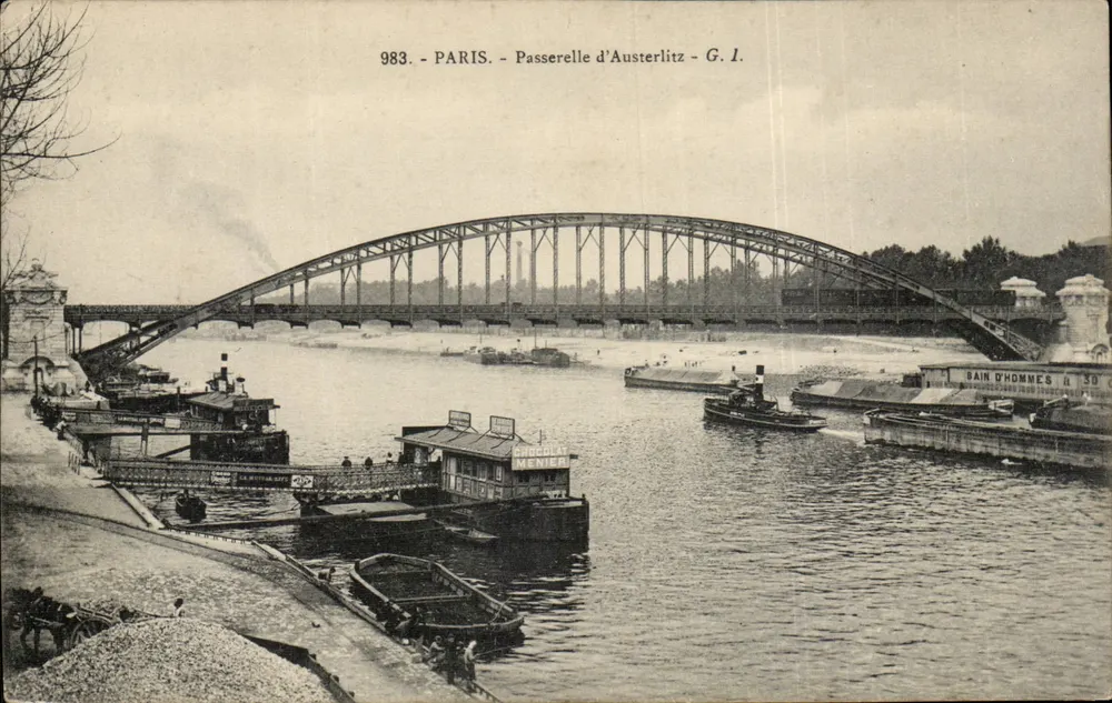 Paris - Passerelle d'Austerlitz - G. I. - Frente