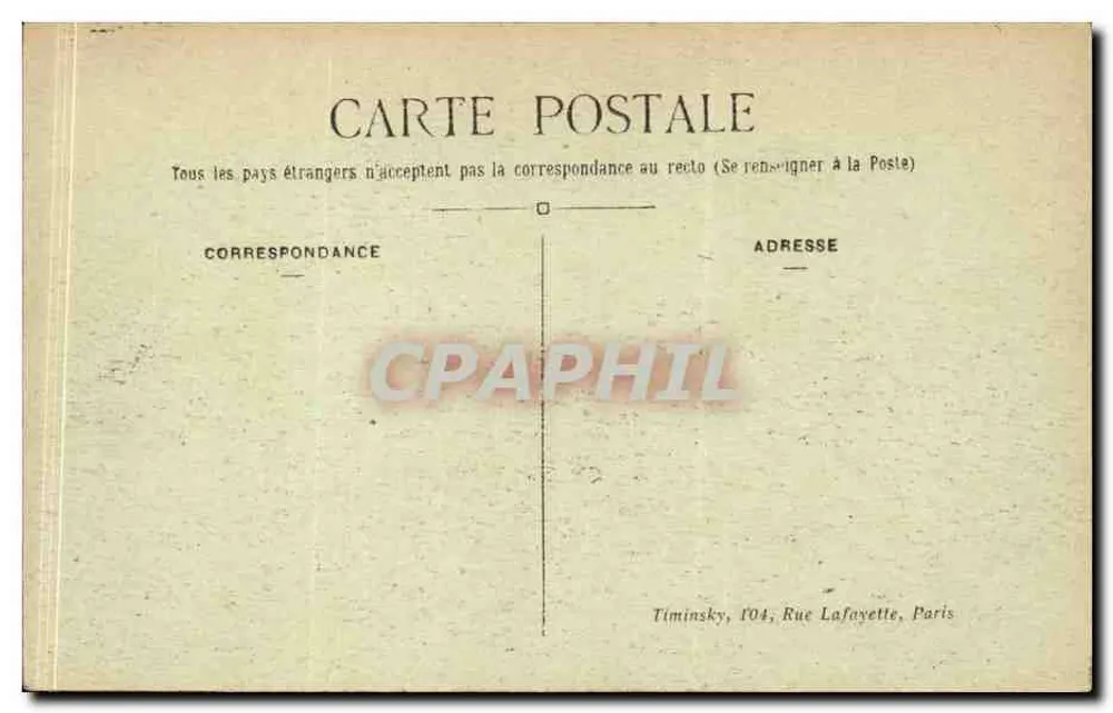 Paris — O Leão de Belfort — T. M. K. - Verso