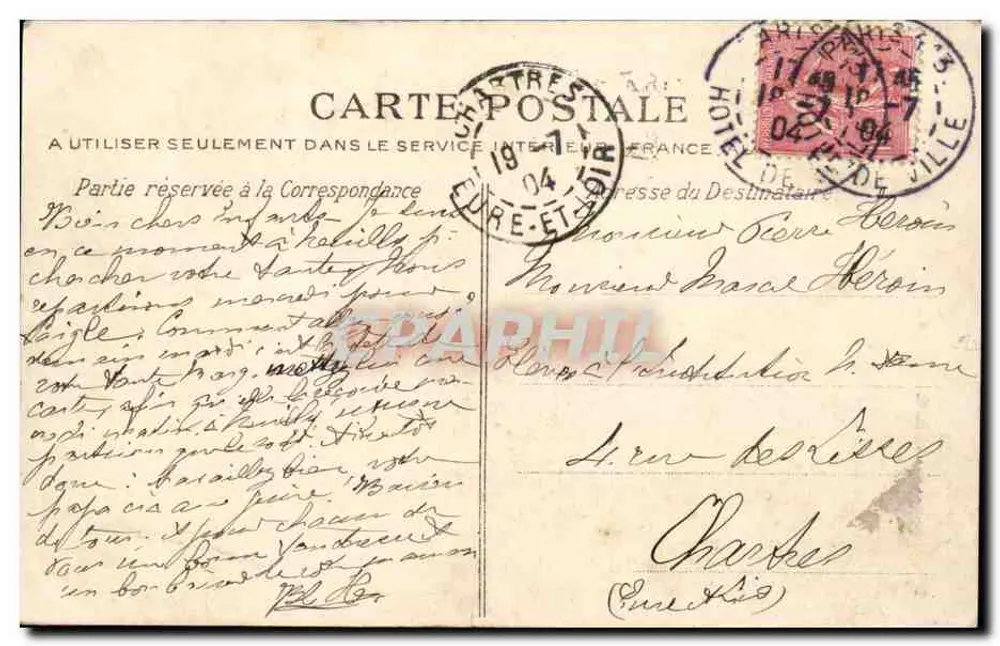 Die russische Kirche — Paris — C.L.C. n°535 - Rückseite