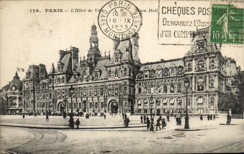 Parijs — Het Stadhuis — onbekende uitgever, n° 126 - Voorkant