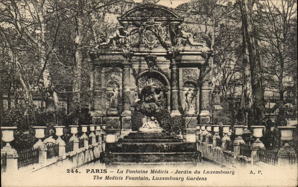 A Fonte Médicis — Jardim do Luxembourg — A. P. n°244 - Frente