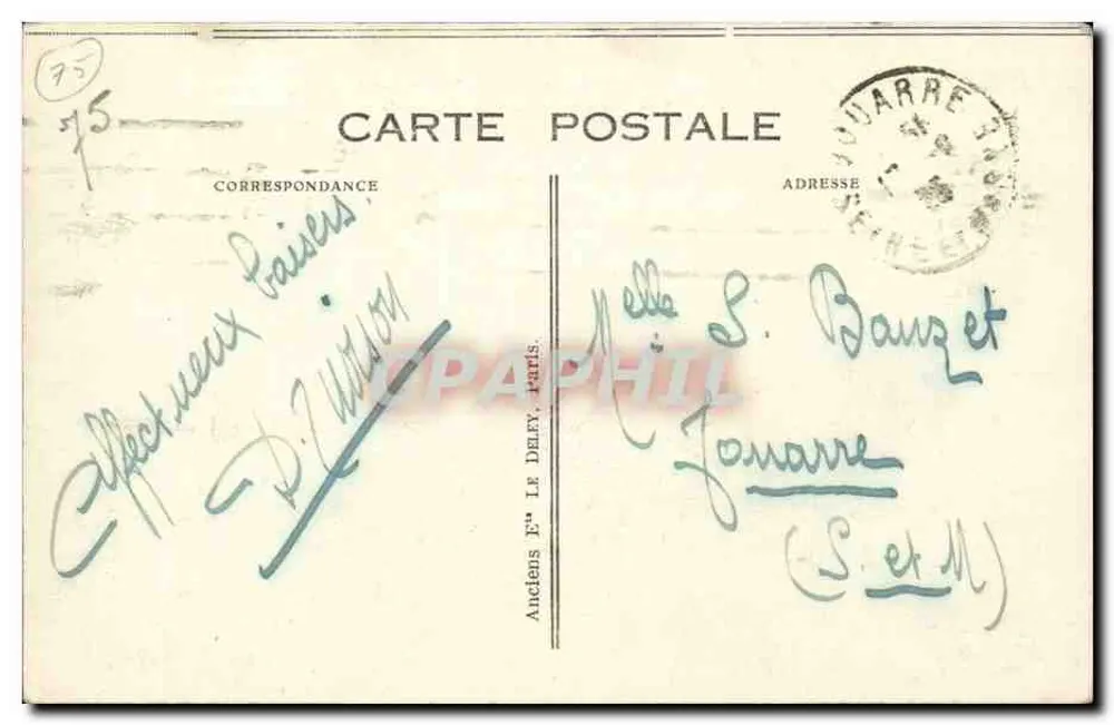Paris — Jardin des Tuileries und Pavillon de Marsan — anonymer Verlag, Nr. 4498 - Rückseite