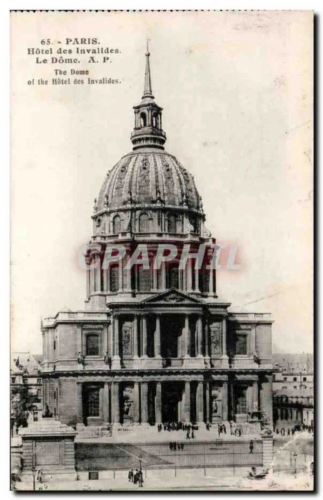 Paris - Hotel dos Invalidos. O Dômo. A.P. - 65 - Frente