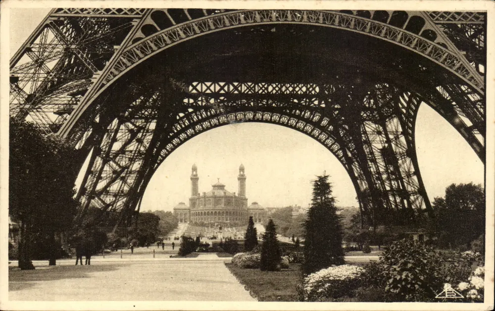 Vue da Mesquita de Paris — O Trocadéro — Edição Braun & C°, N° 24 - Frente