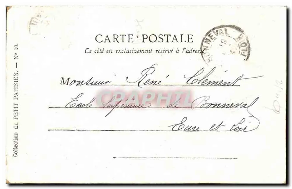 Paris — L'Hôtel de Ville — Y. Gazzard, n° 10 - Verso