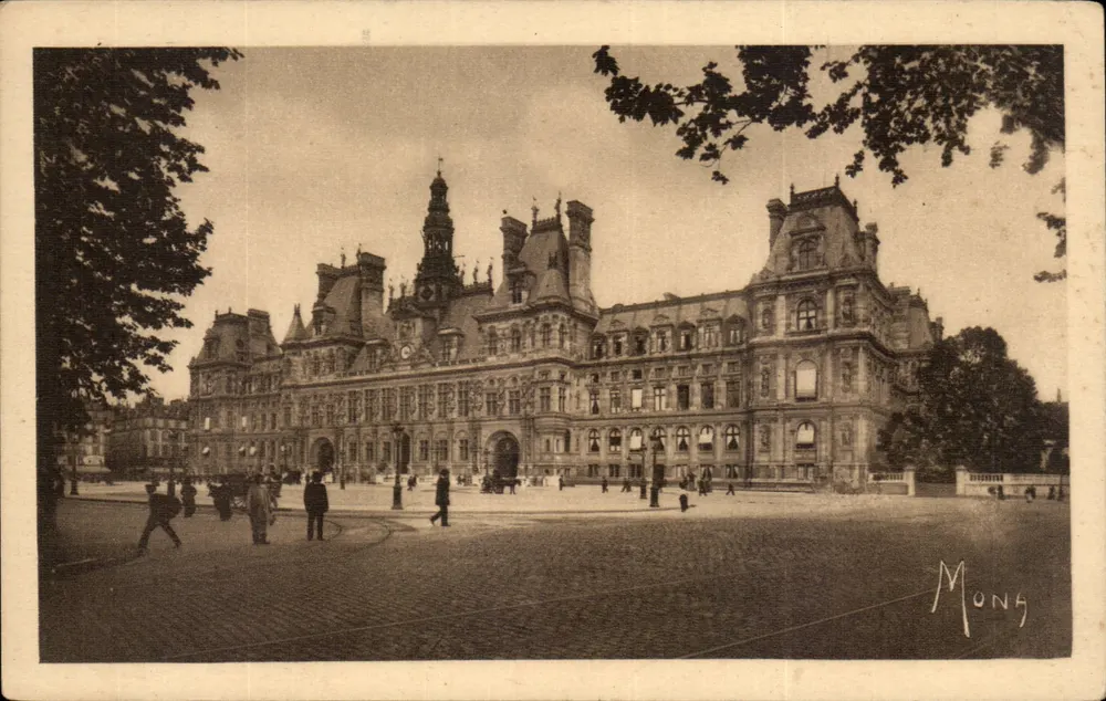Paris - O Hotel de Ville — The Paris 'Mansion House' — Série MONA, n°2/29 - Frente