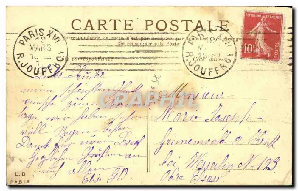 Paris — Notre-Dame — Editor não identificado, número de série não visível - Verso