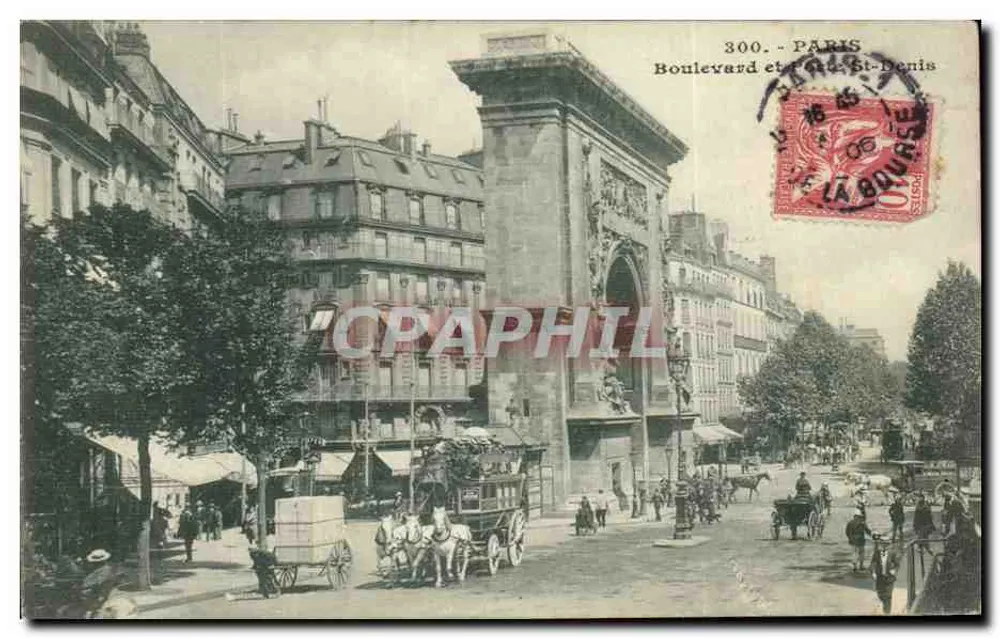 Boulevard en Poort Saint-Denis — Parijs — anoniem uitgever, n° 300 - Voorkant