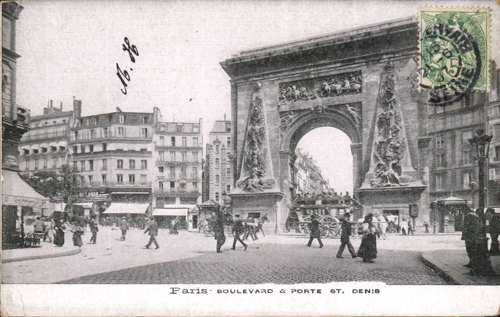 Paris - Boulevard & Porta Saint-Denis — editor não identificado, n° de série 88 - Frente