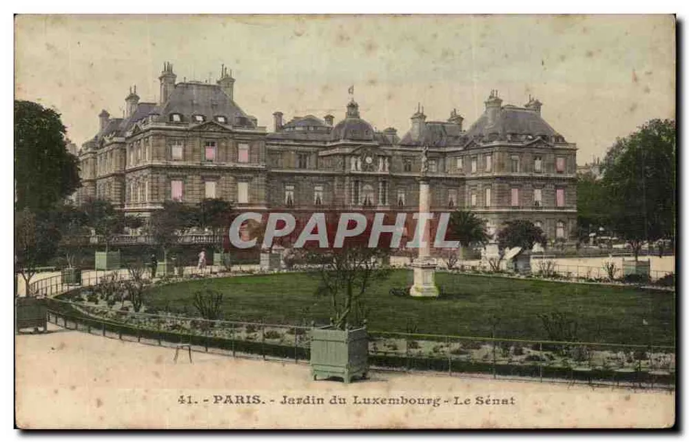 Paris - Jardim do Luxembourg - O Senado - Frente