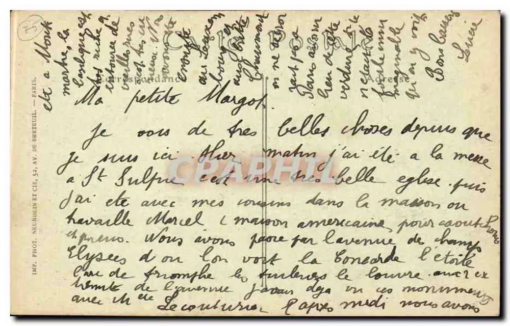 PARIS — O Palácio do Senado — JHOE, n° 1483 - Verso