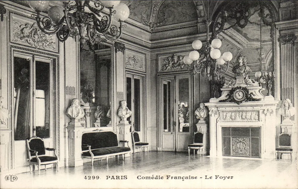 Französische Komödie — Der Foyer — Paris — Verlag E.D. Nr. 4299 - Vorderseite