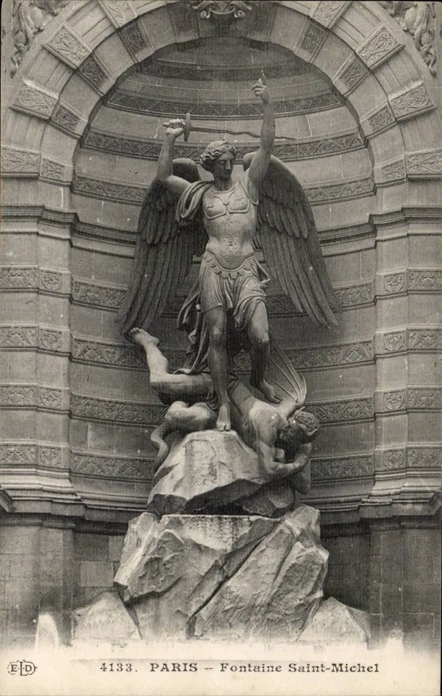 Paris — Fontaine Saint-Michel — Verleger E.D. n° 4133 - Vorderseite