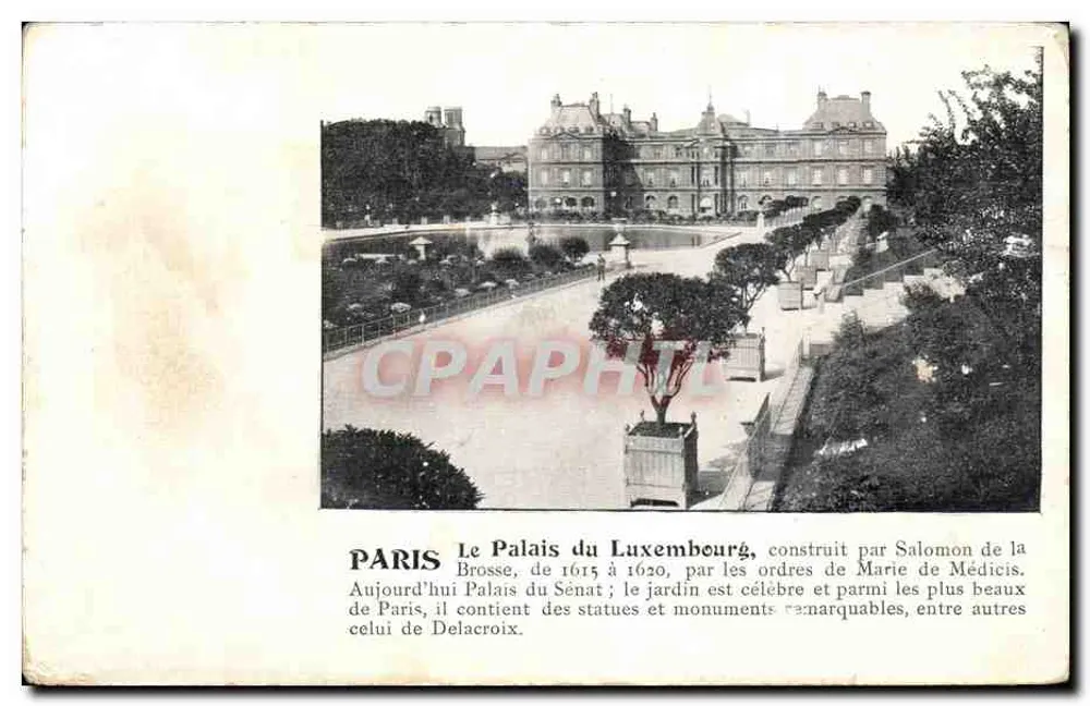 Paris — Palácio do Luxemburgo — editor desconhecido, número de série não visível - Frente